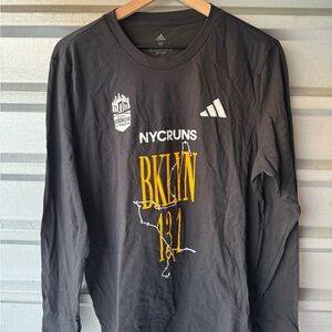 Adidas Black Long Sleeve Shirt with Yellow Graphics